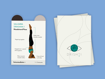 Drishti: Yoga and Ayurveda booklet brand brand identity cards design illustration typography