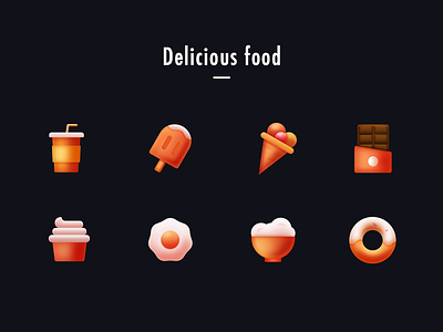 Delicious Foods design icon illustration ui