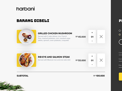 Checkout Page checkout page food app food ui