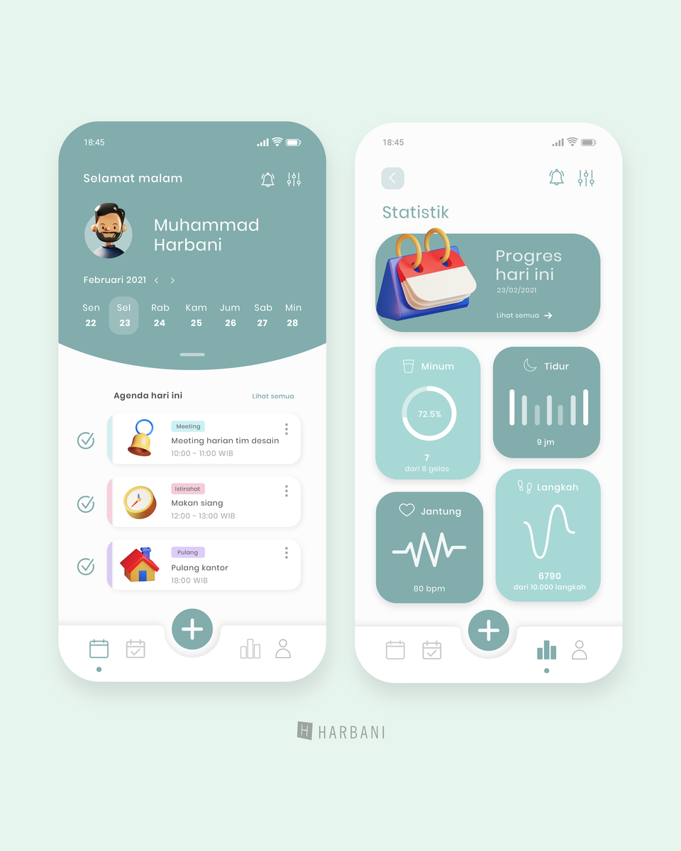 Activity Tracker by muhammad harbani on Dribbble