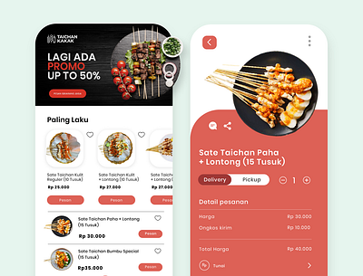 Satay UI App food app food ui satay