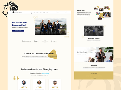 Clients On Demand Redesign Concept business coach concept entrepreneur homepage landingpage redesign ui concept ui design web design