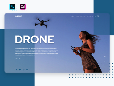 Drone Homepage Concept drone ui concept ui design web design