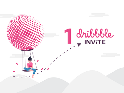 1 Dribbble Invite to give away illustration