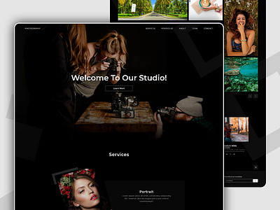 Photo Studio Homepage Concept concept photograhy photographer pictures ui concept ui design webdesign website