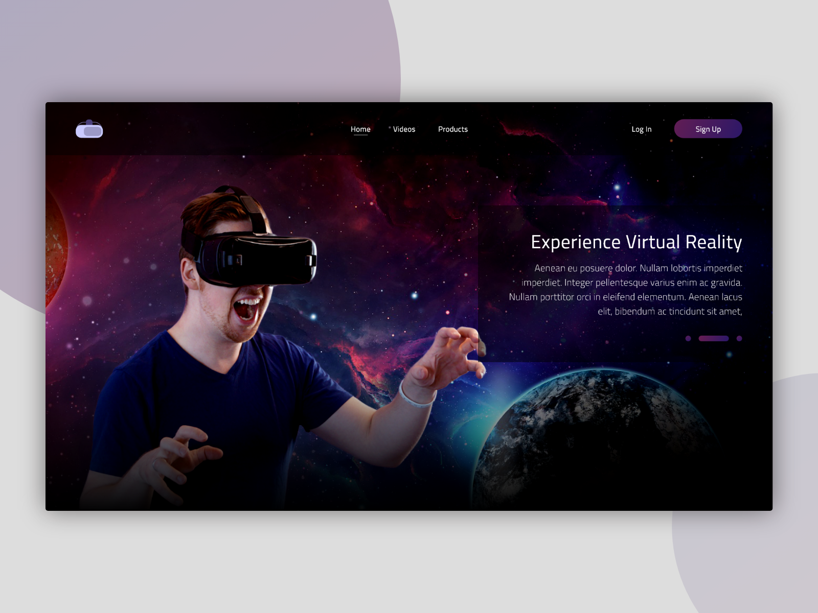 VR Homepage UI Concept by Jayson Clarit on Dribbble