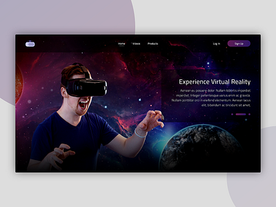 VR Homepage UI Concept concept homepage landingpage ui concept ui design virtual reality vr web design