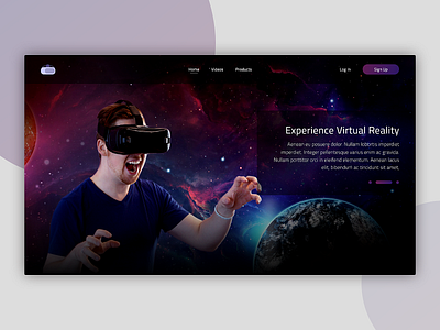 VR Homepage UI Concept