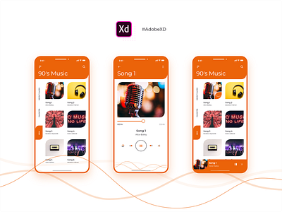 Music App Concept app concept ios app mobile app music songs