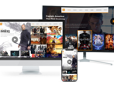 Movie Streaming App Design UI with Multiple Devices