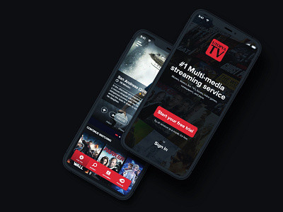 Mobile App for Movie Streaming | UI Design