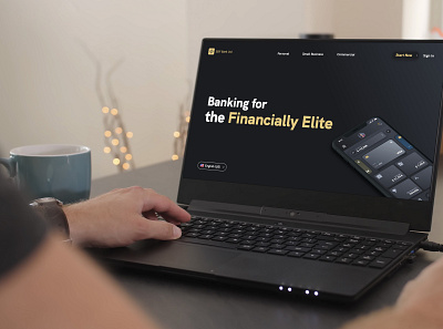Banking Landing Page | UI Design app banking desktop finance laptop laptop mockup uiux