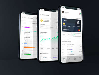 Virtual Card App - Digital Wallet | UI Design apple finance app ios mobile banking mobile payment ui design ui ux virtual card