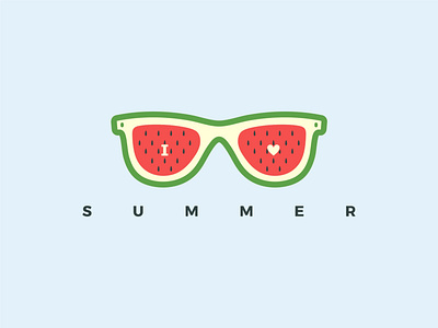I Love :) Watermelon glasses playoff sticker smule summer t shirt watermelon