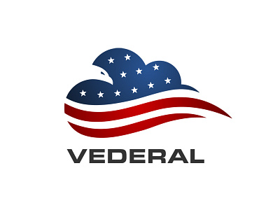 Vederal Cloud cloud base logo cloud logo eagle eagle logo patriotic usa usa flag