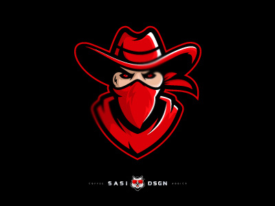 Outlaw Macot cowboy esport logo mascot outlaw