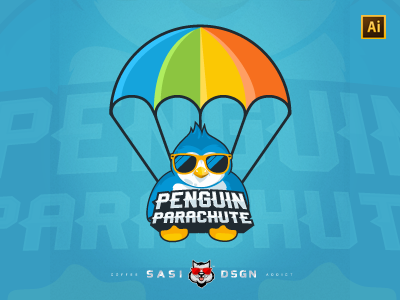 Penguin Parachute Mascot