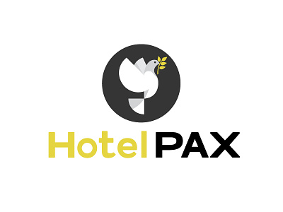 Logo redesign for Hotel Pax design dove flat graphic design hotel illustration logo peace pigeon redesign