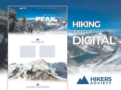 Hikers Society Web Design hiking mountaineers ux ui uxdesign webdesign