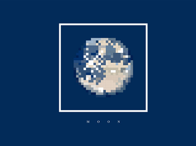 PIXEL ART - MOON art design designer discover graphic design illustration illustrator india pixelart pixels