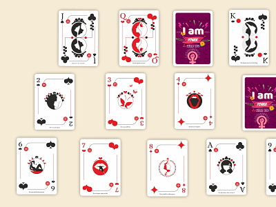 Playing Cards - Women Empowerment branding discover empowerment graphic design illustration illustrator logo playingcards woman women empowerment