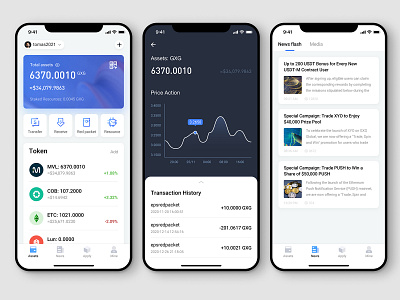 GXG crypto app design ui