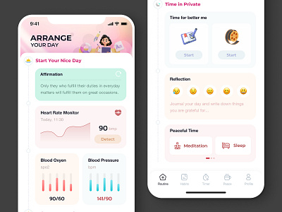 Arrange Your Day app design ui