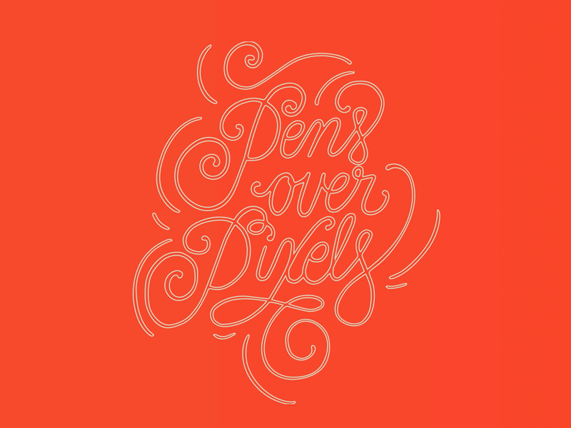 Pens Over Pixels gif hand lettering illustration lettering type