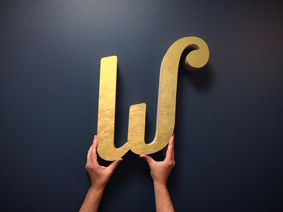 W 3d hand drawn lettering sculpture typography