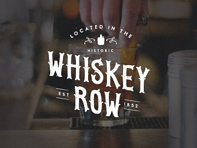 Historic Whiskey Row illustration lettering typography whiskey