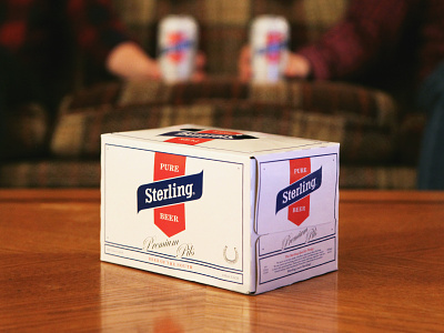 Sterling Six Pack 6 pack beer cans packaging sterling vintage