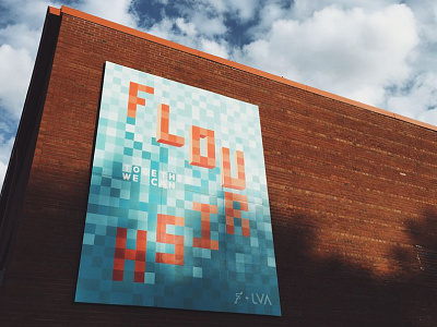 Flourish flourish louisville mural pixel pixel art street art