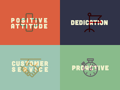 Core Values core values customer service dedication icons motivational multiply positive attitude poster proactive
