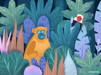 JUNGLE-BLUE illustration