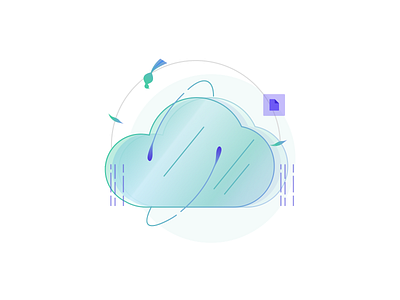 Cloud icon illustration ui