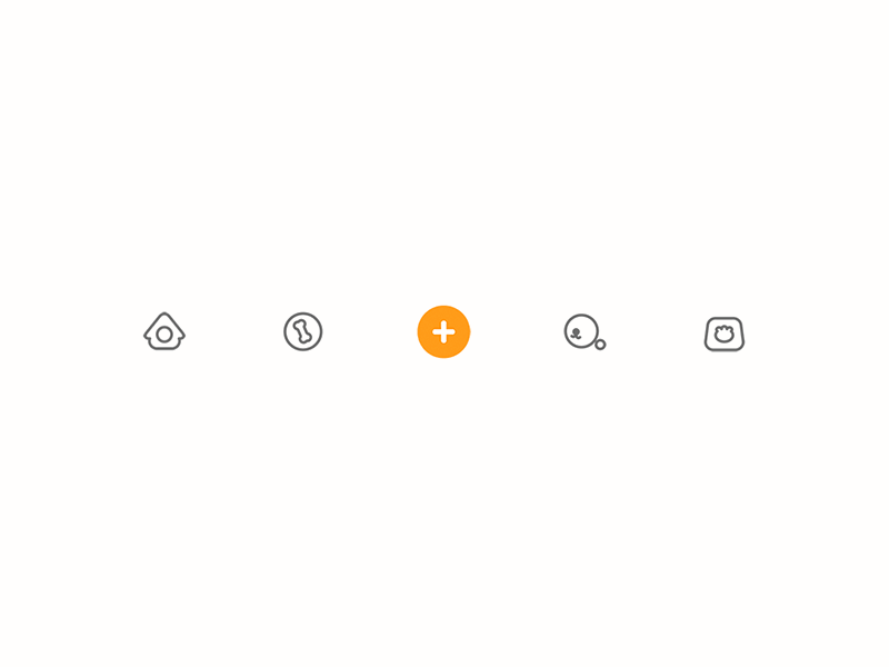 PET APP TAB BAR icon illustration ui