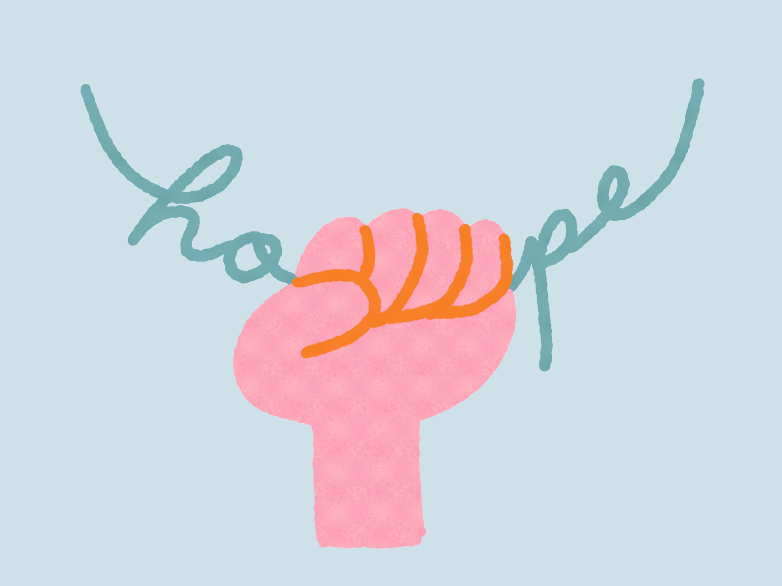HOPE animation design graphic graphic design hope illustration procreate typography