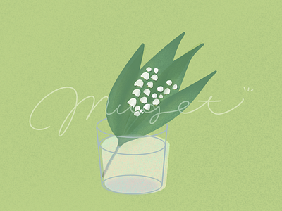 muget caligraphy design flower graphic graphic design illustration procreate