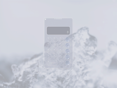 Daily UI #004_Calculator app calculator clear dailyui design ice ui uidesign water