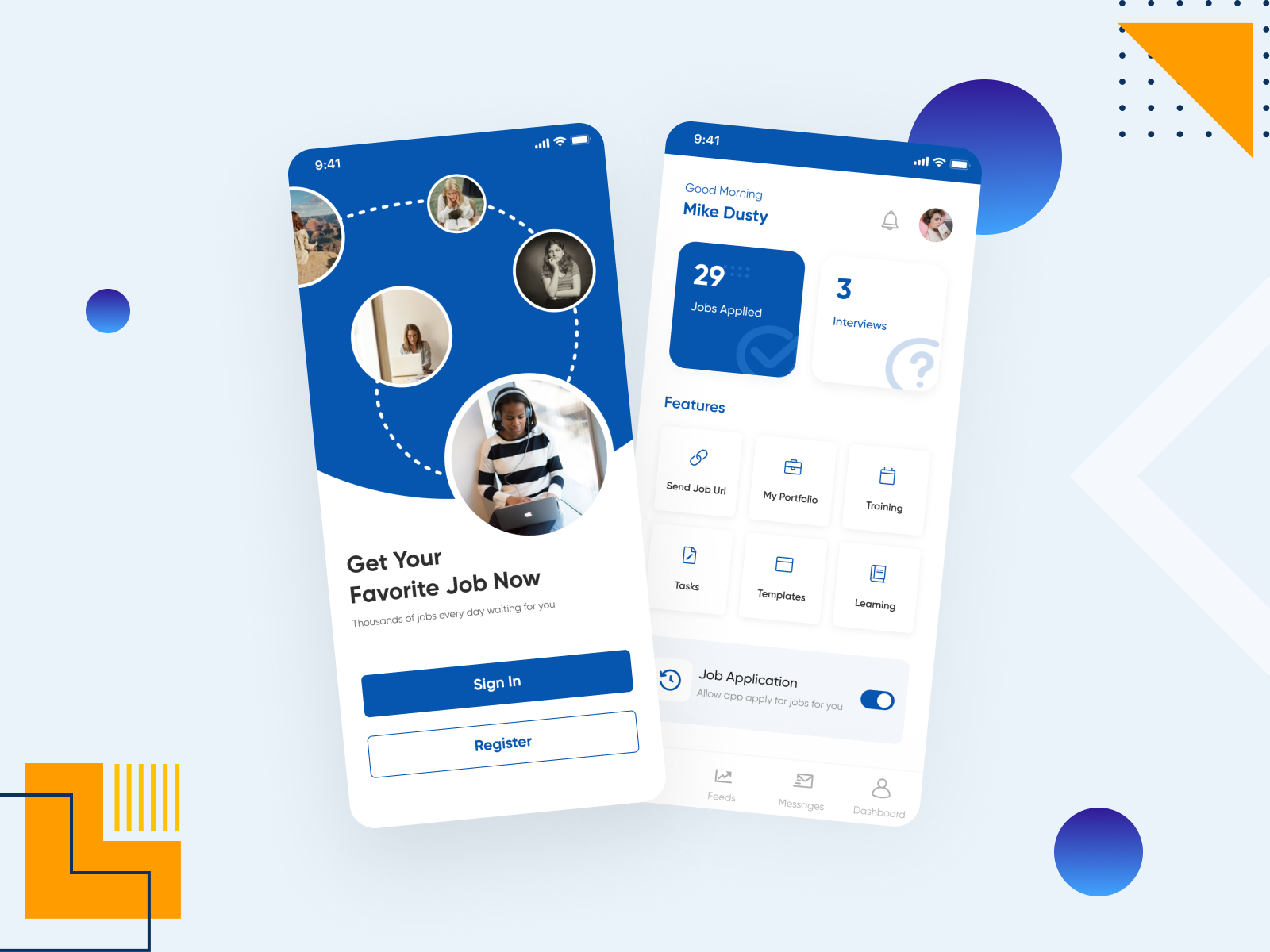 A mobile app design to help find dream jobs by Adeyemi Deborah on Dribbble