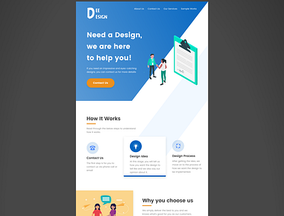 Landing page design - Day 3 UI Challenge daily 100 challenge dailyui design figmadesign ui