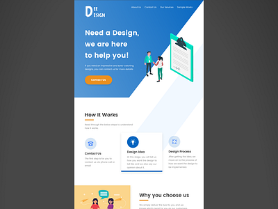 Landing page design - Day 3 UI Challenge