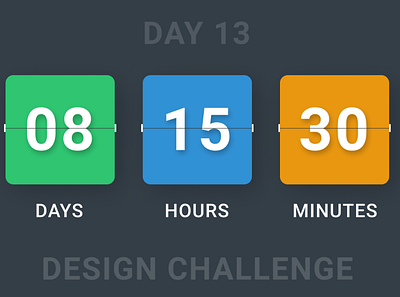 Countdown Design - Day 13 Design Challenge daily 100 challenge dailyui design figmadesign ui