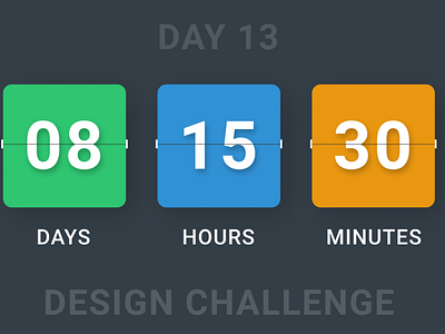 Countdown Design - Day 13 Design Challenge