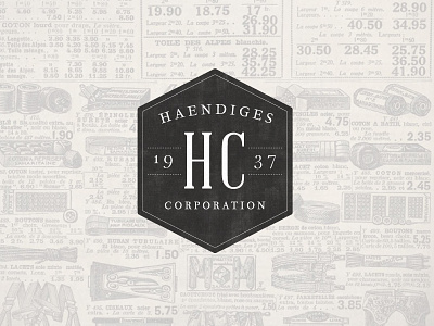 Haendiges Corp Brand Project: Concept 2 - Retro Badge