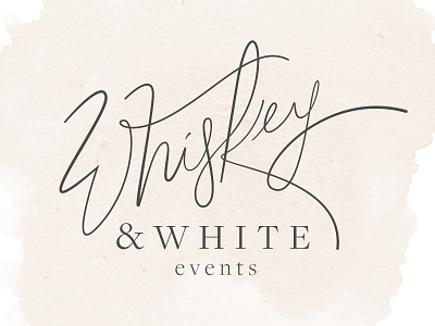 Whiskey and White Handletter/Serif Combo branding design handlettered handwritten logo