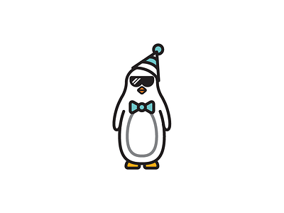 Penguin Awareness Day bow tie cool glasses illustration penguin