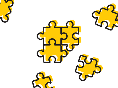 National Puzzle Day black day illustration puzzle yellow