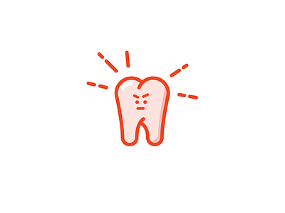 Toothache Day angry illustration red tooth toothache