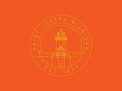 Saint Joseph Lighthouse emblem lighthouse mi michigan saint joseph